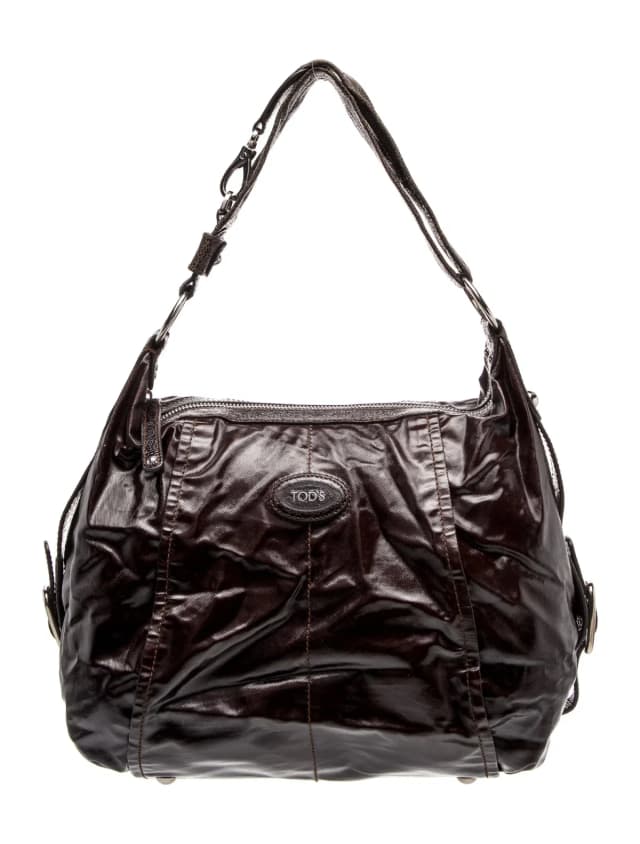 Tod's Leather Shoulder Bag in brown|red Leather from The RealReal, photo 1 of 1