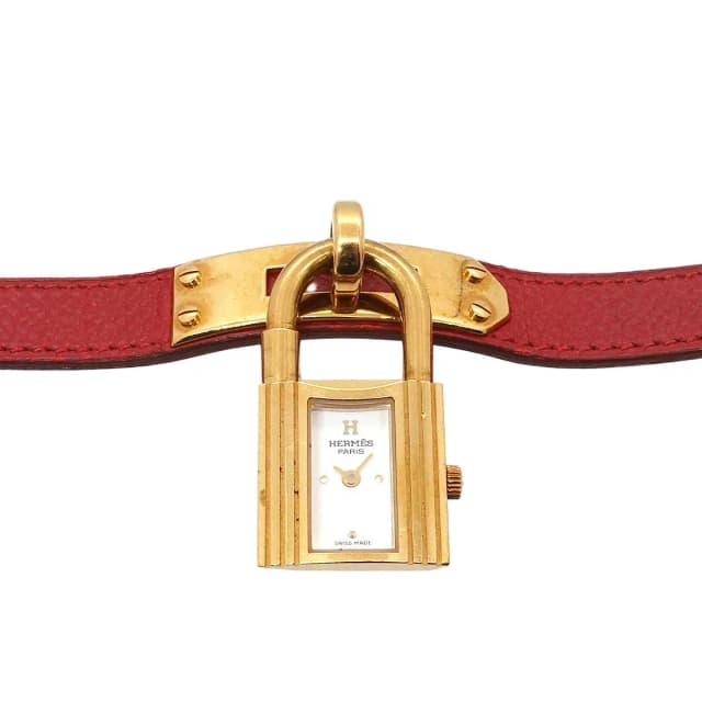 Hermès Kelly Watch Vintage White Red Quartz in White Leather from The Reluxe, photo 1 of 1