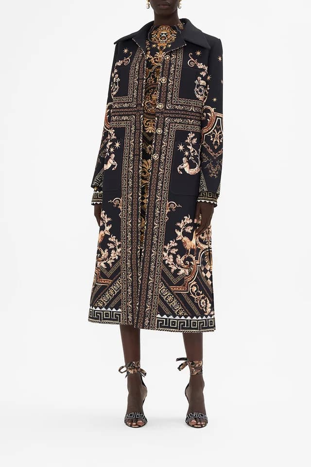 Camilla eBoutique (AU) LONG BUTTON FRONT COAT DUOMO DYNASTY, image 1 of 1 from CAMILLA