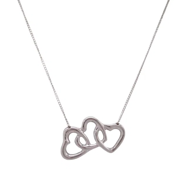 Tiffany & Co. Triple Open Heart Necklace Silver in Silver from The Reluxe, photo 1 of 1