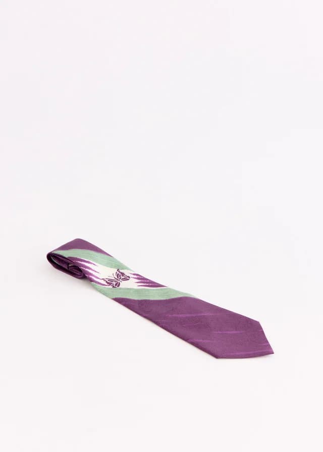 Needles Silk Paisley Satin Neck Tie in A-Purple, image 1 of 1 from Incu