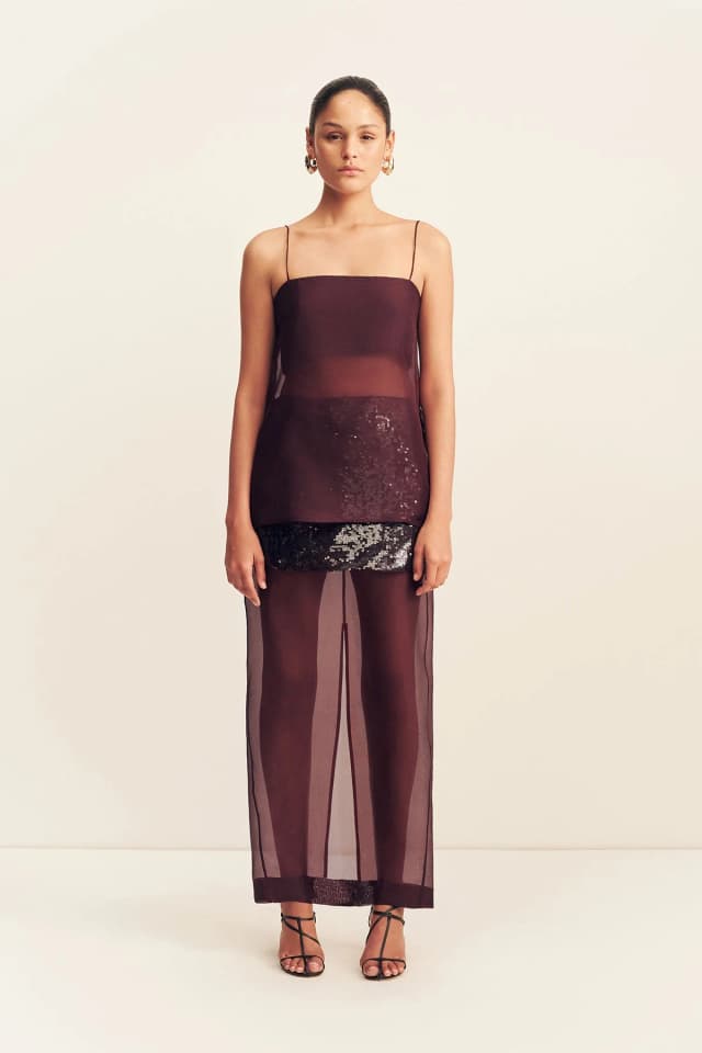 Shona Joy TIBBY SILK ORGANZA CAMI - PORT ROYALE, image 1 of 1 from Shona Joy