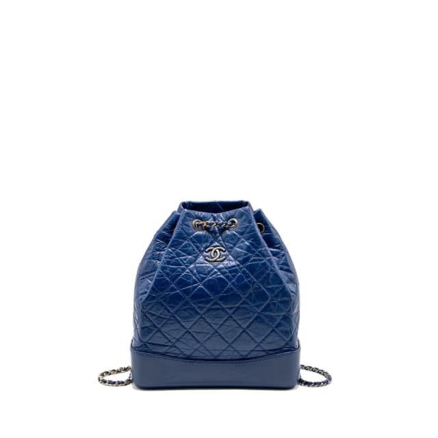 Chanel Gabrielle Backpack Aged Calfskin Blue Multicolour Hardware in Blue Calfskin from EMIER, photo 1 of 1