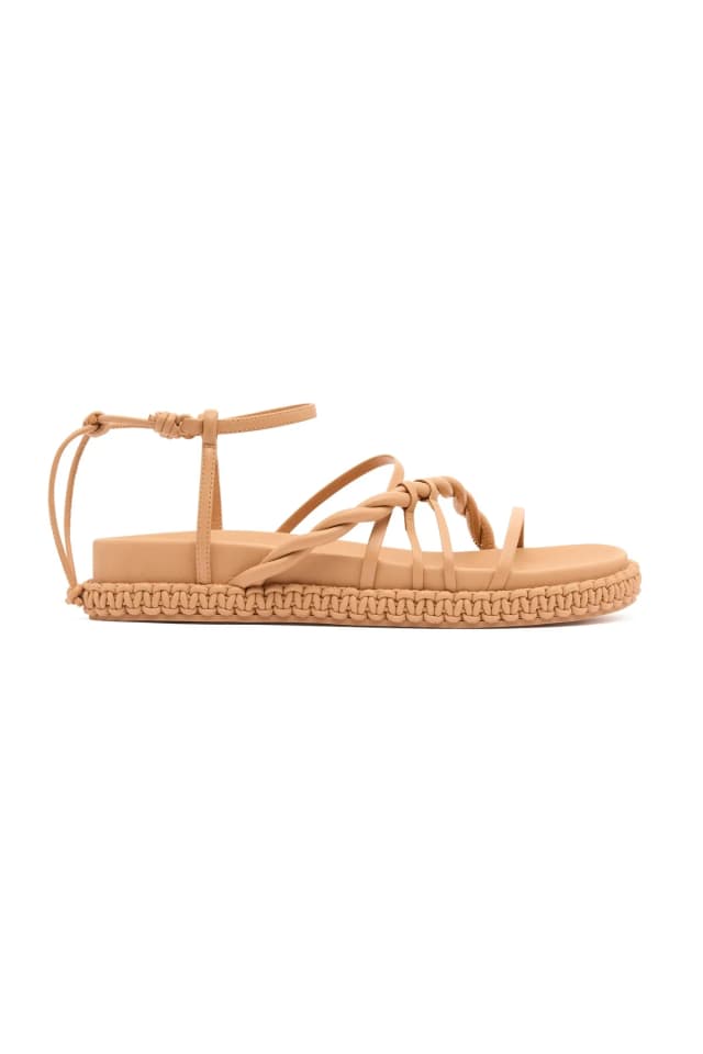 AJE Tryphena Platform Twist Sandal in SAND BEIGE, image 1 of 1 from Aje