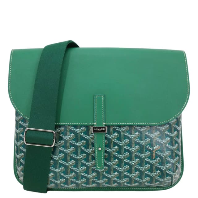 Goyard Coursier Canvas Messenger Bag Green in Green Canvas from Dallas Designer Handbags, photo 1 of 1