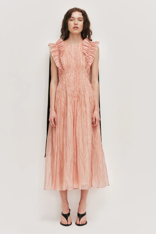 AJE Mathilde Maxi Dress in STONE ROSE, image 1 of 1 from Aje