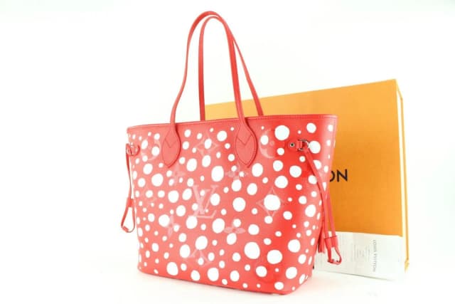 Louis Vuitton Kusama Monogram Empreinte Neverfull MM Red Pumpkin in Red from Bagriculture, photo 1 of 1