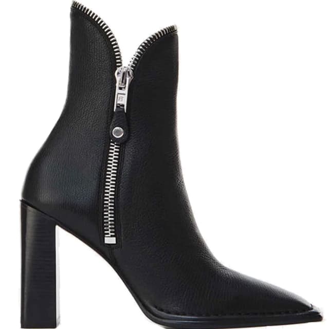 Alexander Wang Lane Boots 100 Grained, Black/Rhodium, image 1 of 1 from Cultstatus