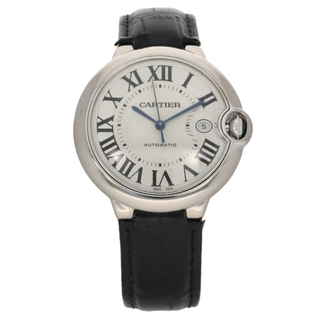 Cartier Ballon Bleu W69016Z4 42mm Stainless Steel Watch in Blue Leather from H&T, photo 1 of 1
