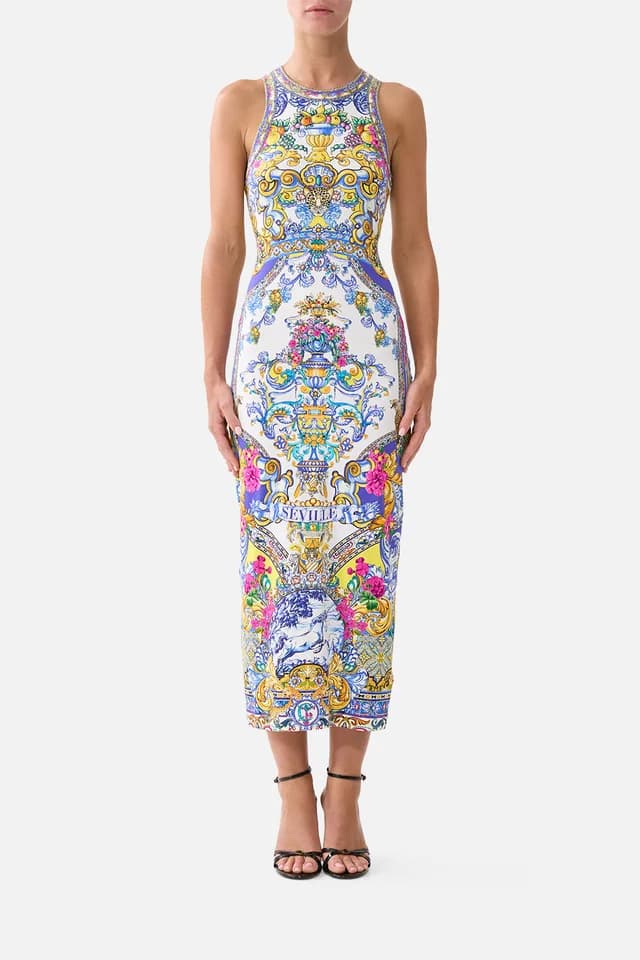 Camilla eBoutique JERSEY TANK DRESS ESPAÑA NIRVANA, image 1 of 1 from CAMILLA