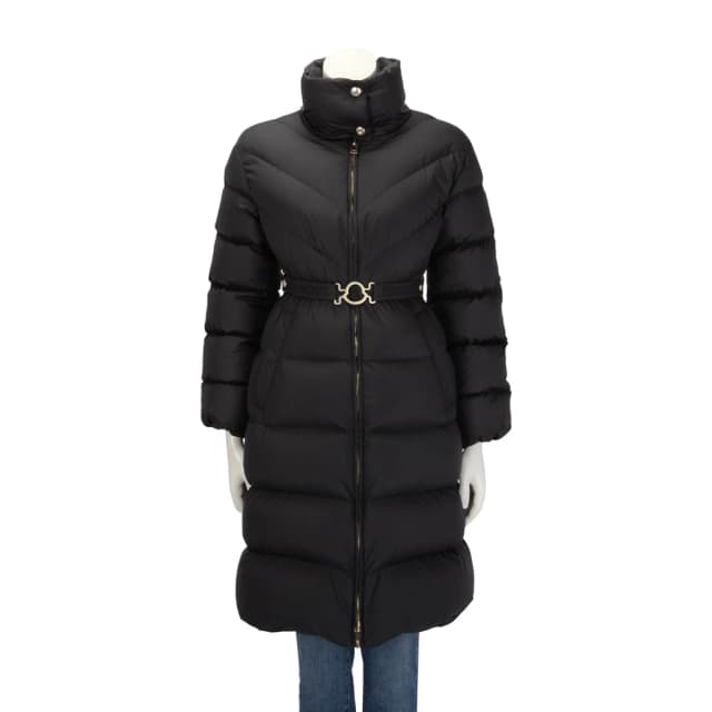 Moncler Quilted Down Long Brou Jacket 0 in Black from Blue Spinach, photo 1 of 1