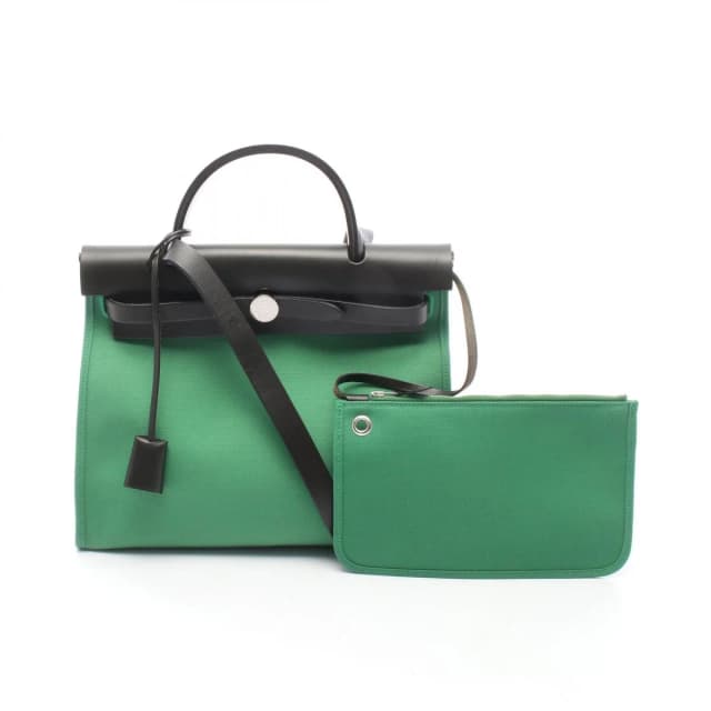 Hermès Handbag Herbag Zip PM 2-Way Bamboo Canvas Leather in Canvas from The Reluxe, photo 1 of 1