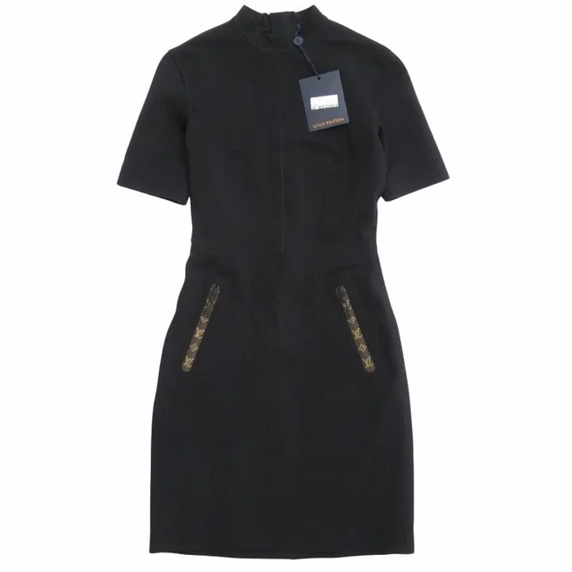 Louis Vuitton Monogram Zipper Dress High Neck Fit 34 Black in Black Nylon from The Reluxe, photo 1 of 1