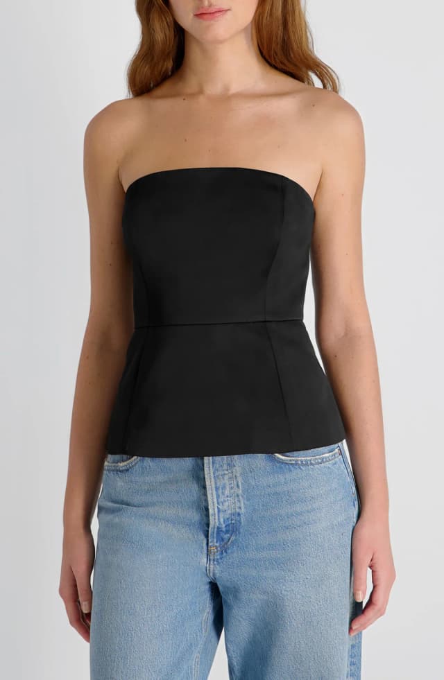 French Connection York Strapless Peplum Top, image 1 of 1 from Nordstrom Rack
