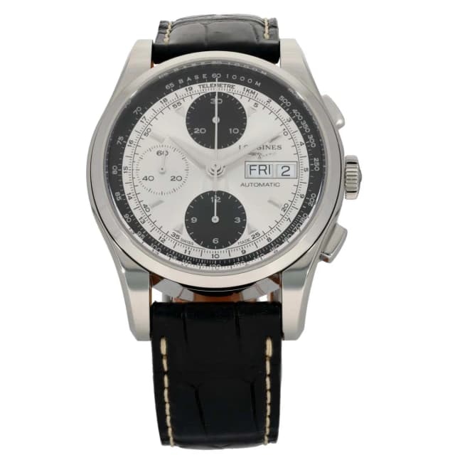 Longines Heritage L2.747.4 40mm Stainless Steel Watch in Leather from H&T, photo 1 of 1