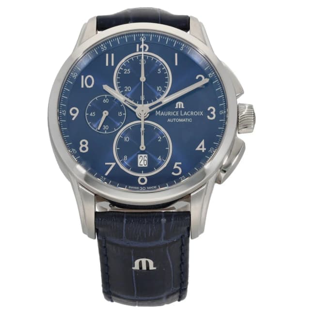 Maurice Lacroix Pontos PT6388 44mm Stainless Steel Watch in Leather from H&T, photo 1 of 1