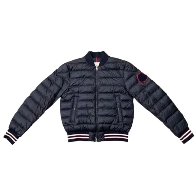 Moncler Down Jacket Robert Nylon Logo Patch Navy 2 in Navy Nylon from The Reluxe, photo 1 of 1