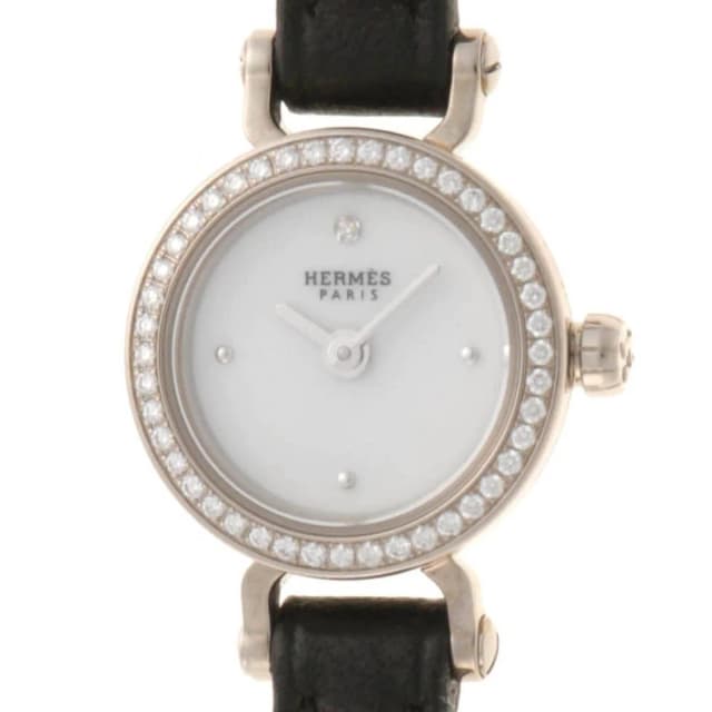 Hermès Faubourg Watch Stainless Steel White in White Leather from The Reluxe, photo 1 of 1