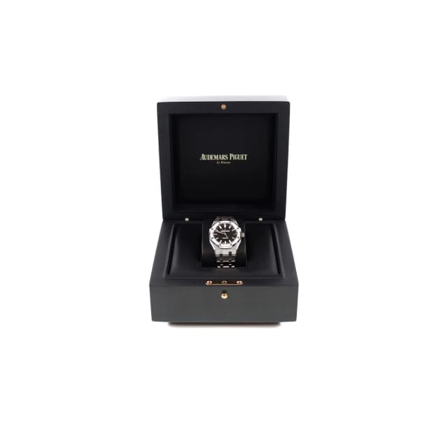 Audemars Piguet Royal Oak Lady 37mm Black Dial Diamond Bezel, purchased new from an authorised dealer June 2018 in Black from The Purse Affair, photo 1 of 1
