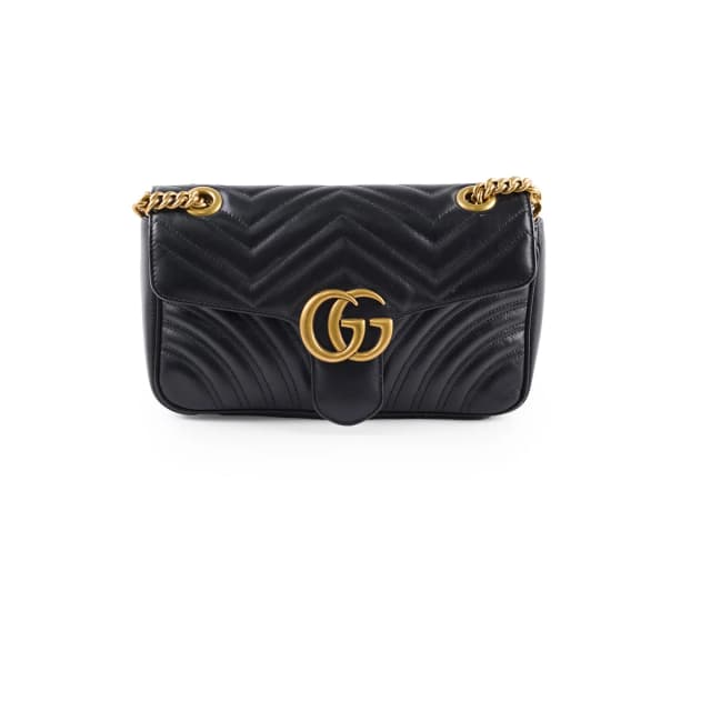 Gucci Marmont Flap Medium Black in Black Leather from The Purse Affair, photo 1 of 1