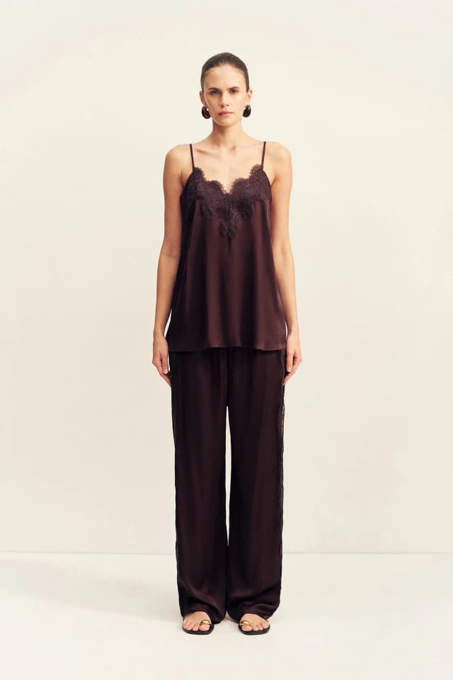 Shona Joy SIMONA LACE CAMI - ESPRESSO, image 1 of 1 from Shona Joy