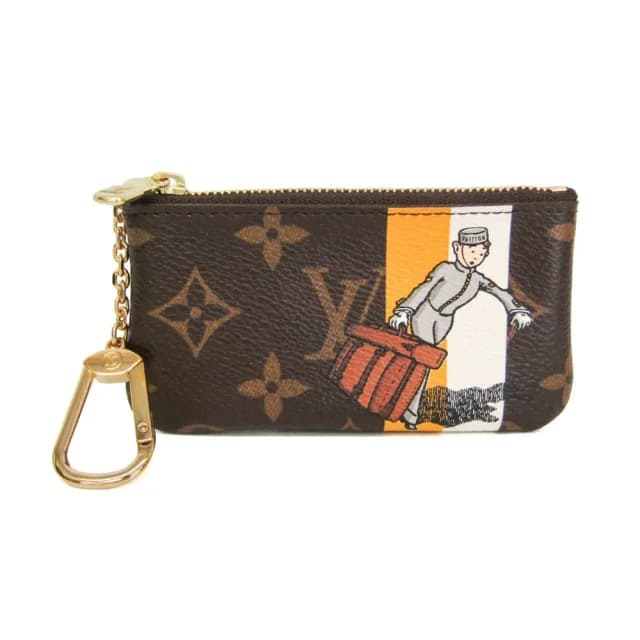 Louis Vuitton Key Pouch Porter M60033 Women,Men Monogram Groom Coin Purse/coin Case Monogram,Yellow in Brown/Yellow Monogram Groom from Elady, photo 1 of 1