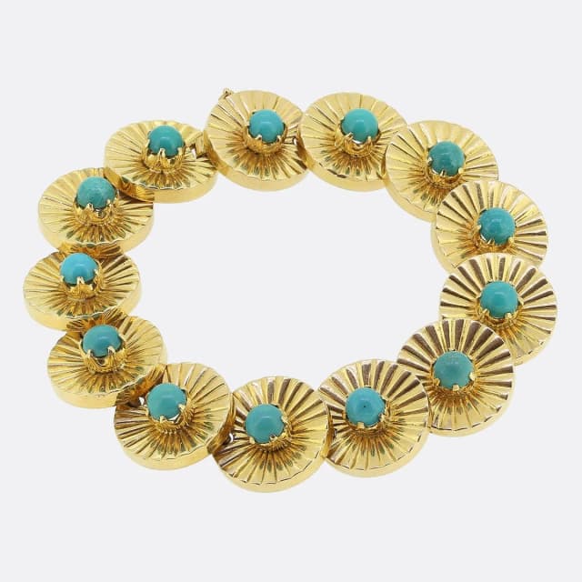 Boucheron Vintage Turquoise Bracelet in Blue from The Vintage Jeweller, photo 1 of 1
