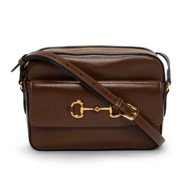 Gucci Small Horsebit 1955 Shoulder Bag in Brown Calfskin from Blue Spinach, photo 1 of 1