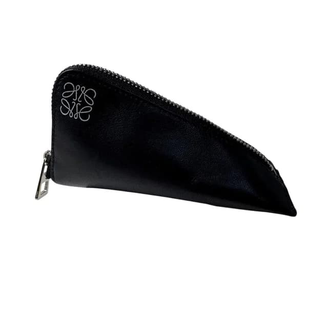 Loewe Anagram Triangle Coin Case Black in Black Leather from The Reluxe, photo 1 of 1