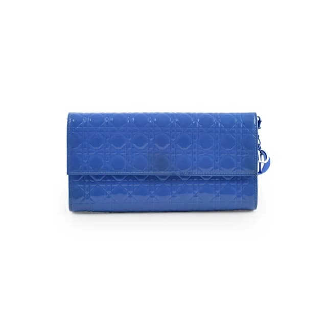 Dior Wallet on Chain WOC Blue Patent in Blue Patent leather from The Purse Affair, photo 1 of 1