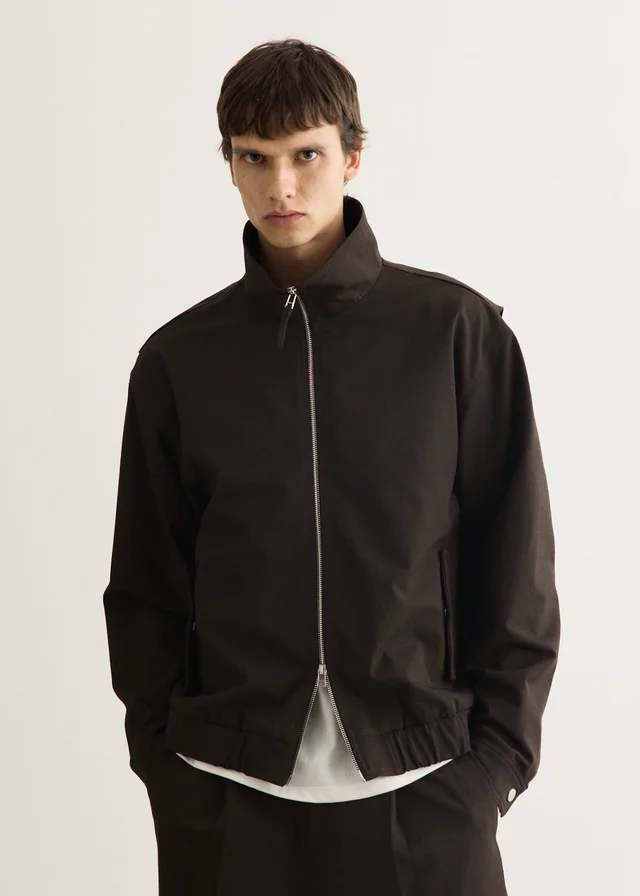 Incu Collection Franklin Funnel Harrington Jacket in BROWN, image 1 of 1 from Incu