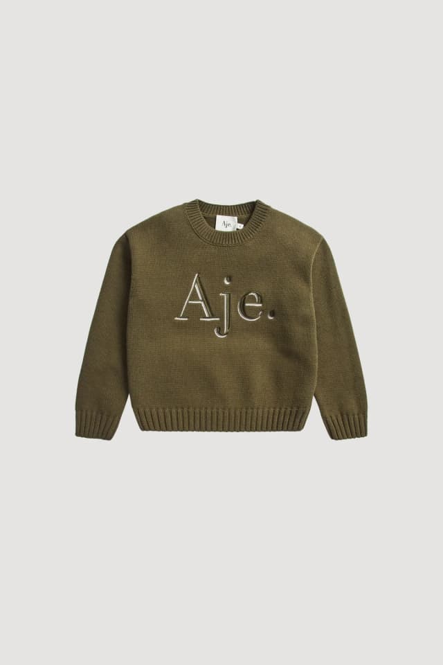 AJE Paie Kids Jumper in KHAKI, image 1 of 1 from Aje