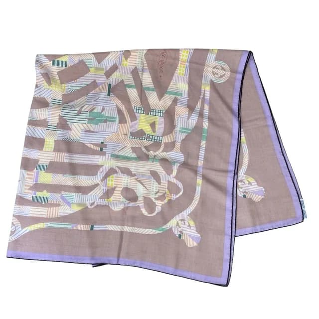 Hermès Carre 140 Cavalcadour Scarf Large Shawl Horse Tackle Boxed Cashmere Silk in Silk from The Reluxe, photo 1 of 1