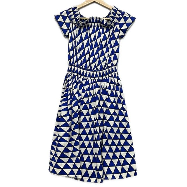 Prada Dress S Blue White Black Short Sleeve Knee-Length in Black from The Reluxe, photo 1 of 1