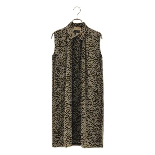 Saint Laurent Leopard Print Sleeveless Dress Brown Black 36 in Black from The Reluxe, photo 1 of 1
