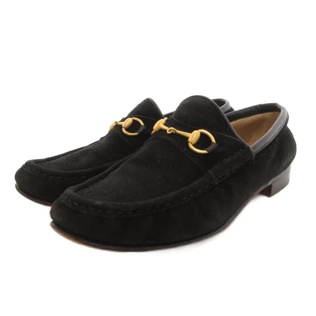 Gucci Loafers Slip-on Horsebit Suede Black in Black Suede from The Reluxe, photo 1 of 1