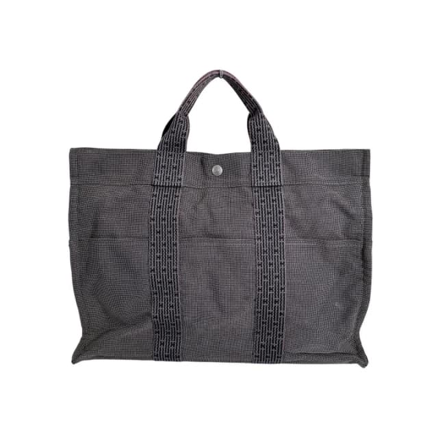 Hermès Business Bag Herline MM Tote Gray in Grey Canvas from The Reluxe, photo 1 of 1