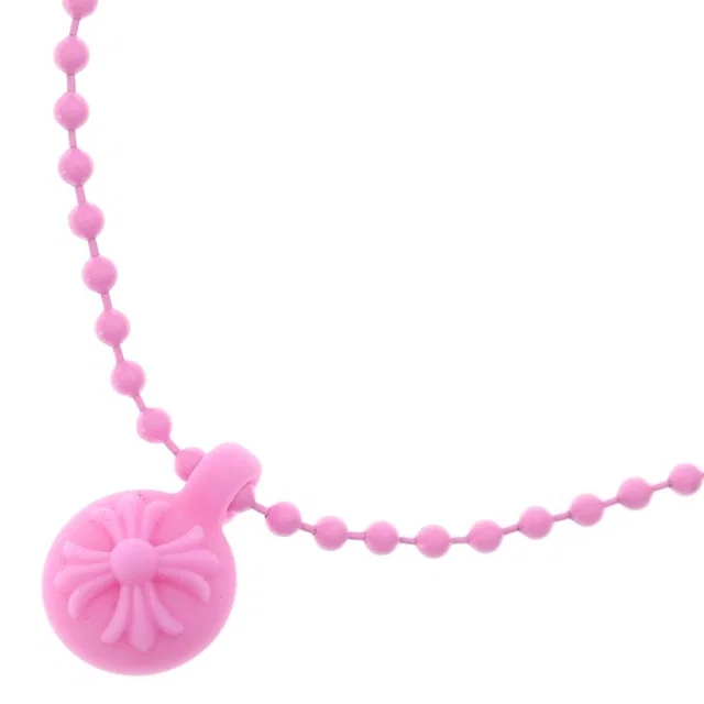 Chrome Hearts Rubber CH Ball Cross Silicone Necklace Pink in Pink from The Reluxe, photo 1 of 1