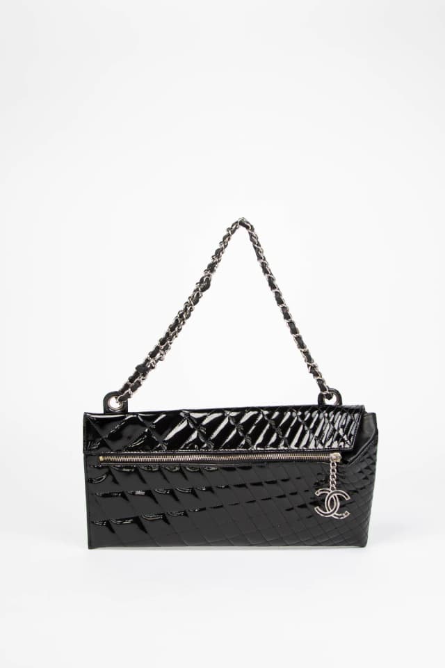 2000s Chanel Black Patent Leather Kaleidoscope Clutch Bag in Black Patent leather from Break Archive, photo 1 of 1