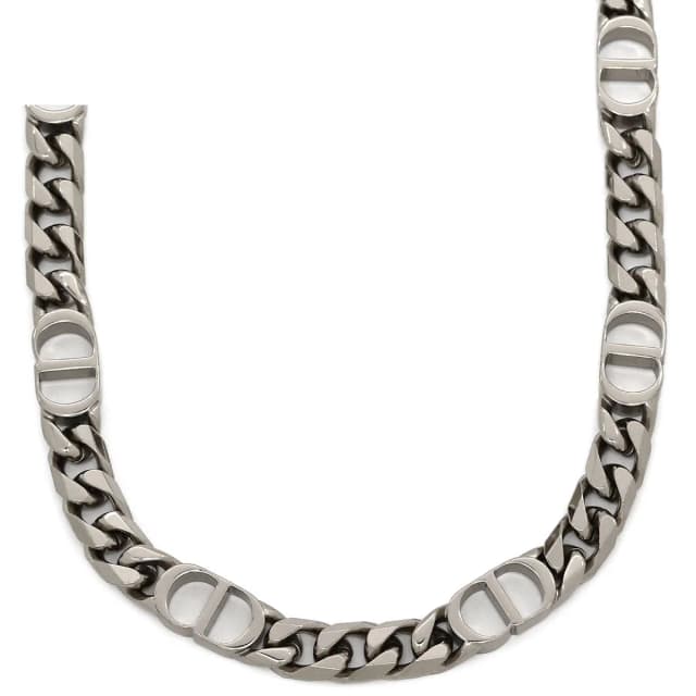 Dior Necklace CD Icon Chain Link Brass Silver CD Logo in Silver from The Reluxe, photo 1 of 1