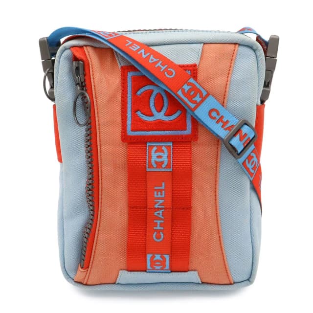 Chanel Sports Line CC Logo Shoulder Bag Pochette Crossbody Nylon Canvas Light in Canvas from The Reluxe, photo 1 of 1