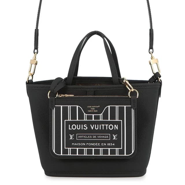 Louis Vuitton Tote Bag Monogram Neverfull Inside Out BB 2-Way Black Reversible in Black Leather from The Reluxe, photo 1 of 1