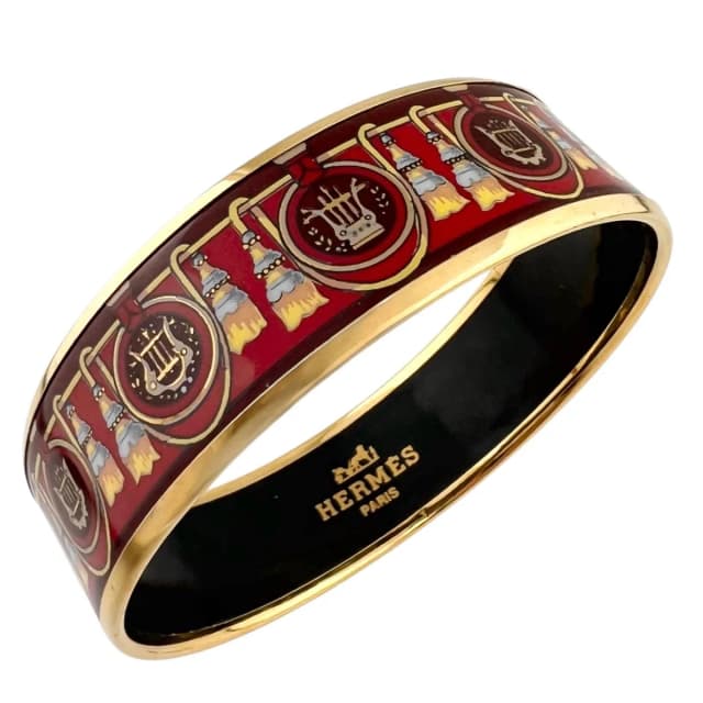 Hermès Enamel GM Bangle Metal Red Bracelet in Red from The Reluxe, photo 1 of 1
