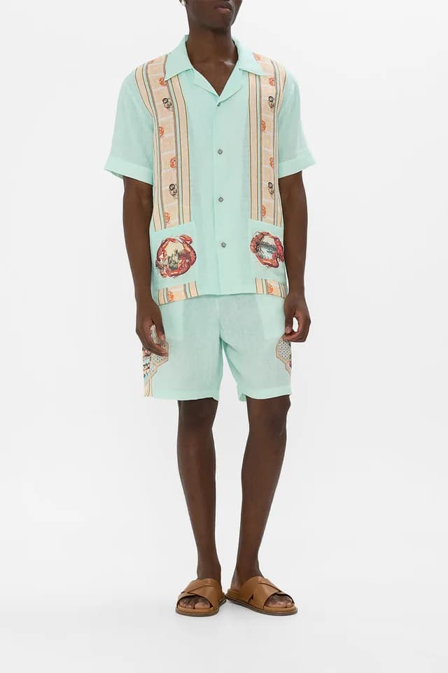 Camilla eBoutique SHORT SLEEVE CABANA SHIRT WITH LOVE FROM TÜRKIYE, image 1 of 1 from CAMILLA