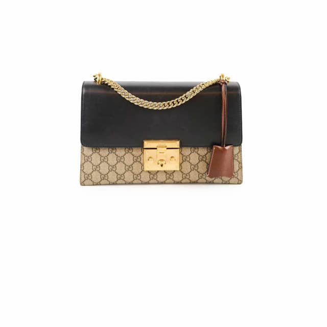 Gucci Padlock Medium Black in Black Canvas from The Purse Affair, photo 1 of 1