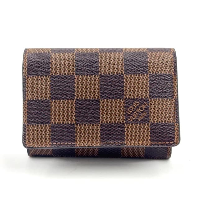 Louis Vuitton Envelope Business Card Holder Damier Ebene Leather Brown Case in Brown Leather from The Reluxe, photo 1 of 1