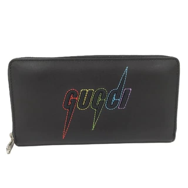 Gucci Blade Embroidery Zip Around Wallet in Leather from The Reluxe, photo 1 of 1