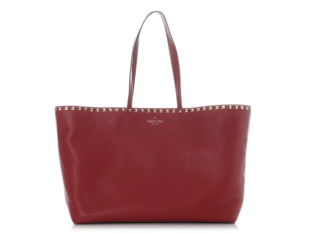 Valentino Garavani Red Rockstud Tote in Red Caviar leather from Ann's Fabulous Finds, photo 1 of 1