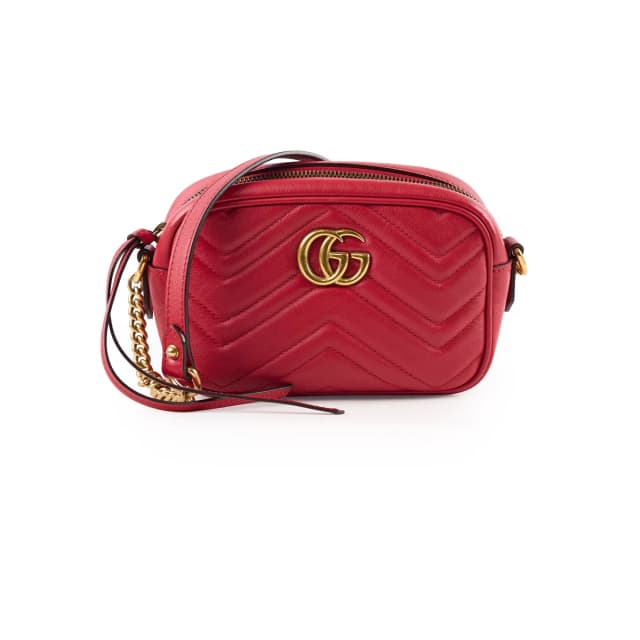 Gucci Mini Marmont Red Crossbody in Red Leather from The Purse Affair, photo 1 of 1