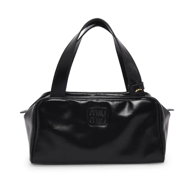 Miu Miu Soft Lux Bauletto Logo Bag in Black from Blue Spinach, photo 1 of 1
